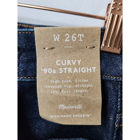 NWT Madewell The Tall Curvy '90s Straight Jean Black 26 T - Picture 7 of 11
